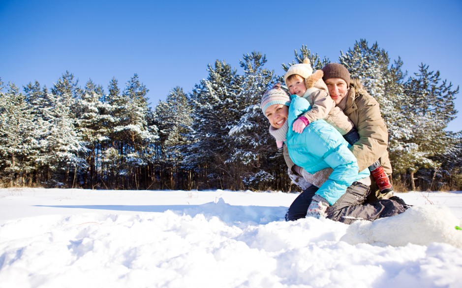 Winter holidays with family